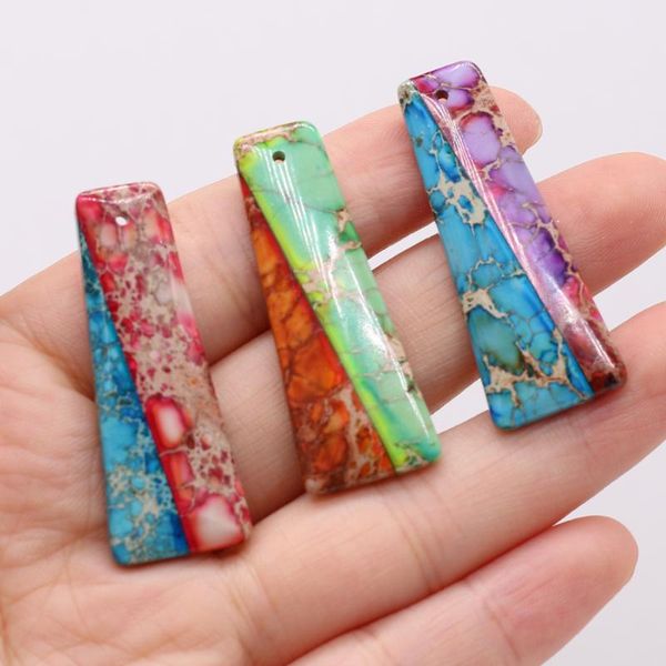 charms fashion trapezoid pendant natural emperor stone with hole for jewelry making diy necklace earring accessories 16x40mm, Bronze;silver
charms fashion trapezoid pendant natural emperor stone with hole for jewelry making diy necklace earring accessories 16x40mm, Bronze;silver