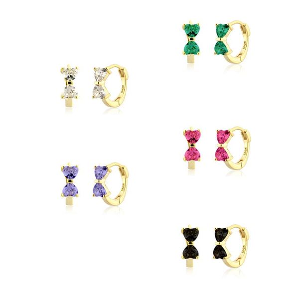 hoop & huggie 9mm korean style girl's cute heart bow-knot shaped earrings 925 sterling silver colorful zircon small, Golden;silver
hoop & huggie 9mm korean style girl's cute heart bow-knot shaped earrings 925 sterling silver colorful zircon small, Golden;silver
