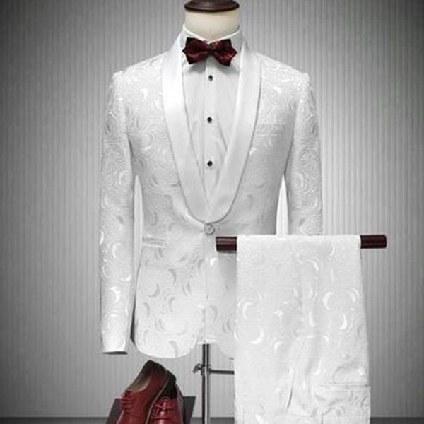 men's suits & blazers custom made white jacquard suit men set slim fit groomsmen groom marriage wedding dress tuxedo prom blazer with p, White;black
men's suits & blazers custom made white jacquard suit men set slim fit groomsmen groom marriage wedding dress tuxedo prom blazer with p, White;black