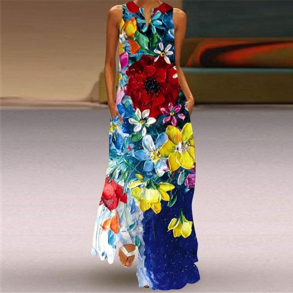 casual dresses summer long maxi dress women sleeveless d print v-neck plus size party tank with pockets vestido, Black;gray
casual dresses summer long maxi dress women sleeveless d print v-neck plus size party tank with pockets vestido, Black;gray