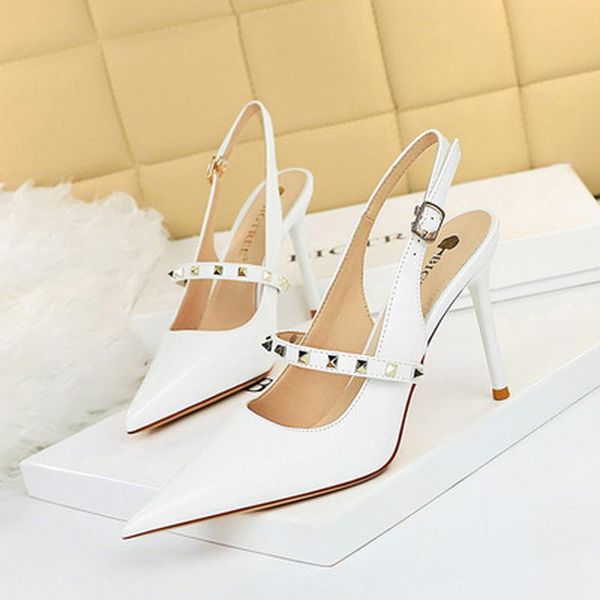 dress shoes 2021 women 9.5cm high heels slingback sandals lady fetish rivets prom crystal gladiator summer designer nude sandles, Black
dress shoes 2021 women 9.5cm high heels slingback sandals lady fetish rivets prom crystal gladiator summer designer nude sandles, Black
