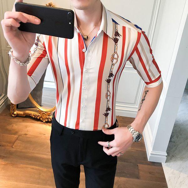 Men's 2021 New Fashions Clothes All Game Will See Korean Striped Shirts Fine Trim Half Manly Sleeve Casual Male Blouse Homme 3xl-m TVHP, Black;brown
Men's 2021 New Fashions Clothes All Game Will See Korean Striped Shirts Fine Trim Half Manly Sleeve Casual Male Blouse Homme 3xl-m TVHP, Black;brown
