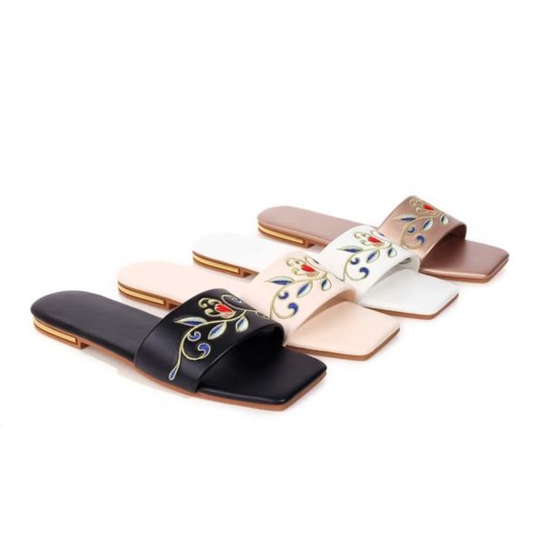 slippers big size shoes woman's slides 2021 flat summer fabric pu rome rubber basic female, Black
slippers big size shoes woman's slides 2021 flat summer fabric pu rome rubber basic female, Black