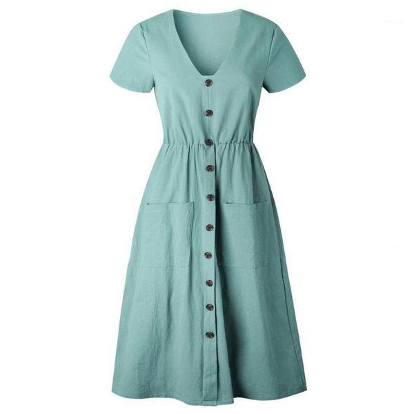 fashion women solid color v-neck knee length buttons pocket party slim casual a-line dress beachwear women's swimwear, White;black
fashion women solid color v-neck knee length buttons pocket party slim casual a-line dress beachwear women's swimwear, White;black
