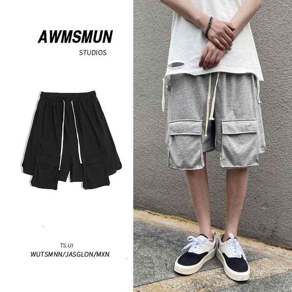 men's shorts summer cotton fashion black gray casual men streetwear korean loose hip-hop wide-leg pocket mens vb50, White;black
men's shorts summer cotton fashion black gray casual men streetwear korean loose hip-hop wide-leg pocket mens vb50, White;black