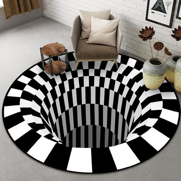 carpets black and white stereo vision circular carpet living room bedroom coffee table floor mat 3d illusion trap area rug
carpets black and white stereo vision circular carpet living room bedroom coffee table floor mat 3d illusion trap area rug
