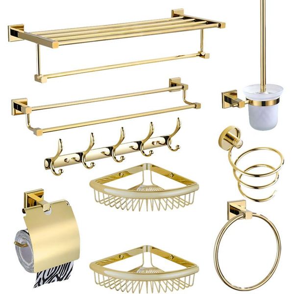 bath hardware set solid brass towel rack towel bar corner shelf paper holder toilet brush holder row hooks nail punched gold
bath hardware set solid brass towel rack towel bar corner shelf paper holder toilet brush holder row hooks nail punched gold