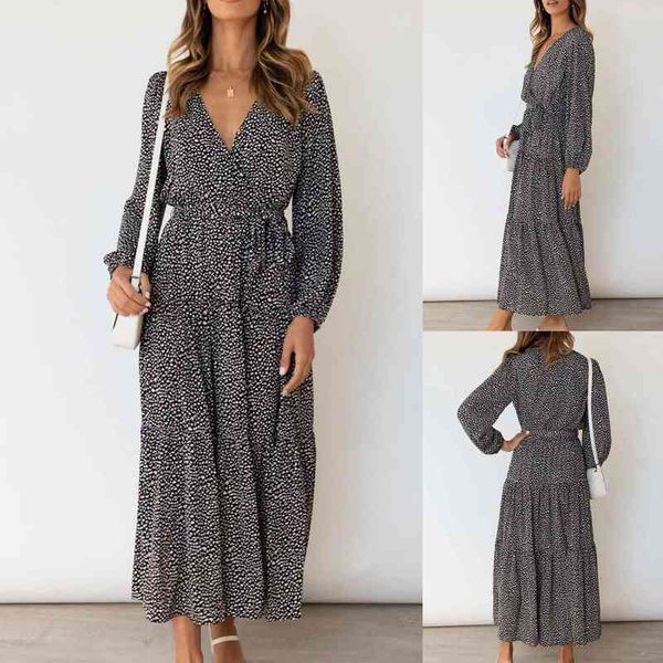 women chiffon maxi dress long sleeve deep v neck vintage wrap dress tiered elastic waist flowy long dress summer vestidos y1204, Black;gray
women chiffon maxi dress long sleeve deep v neck vintage wrap dress tiered elastic waist flowy long dress summer vestidos y1204, Black;gray
