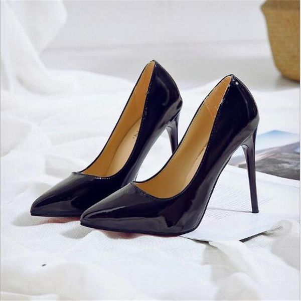 dress shoes pointed toe leather women pumps fashion office high heels thin heel 's wedding, Black
dress shoes pointed toe leather women pumps fashion office high heels thin heel 's wedding, Black