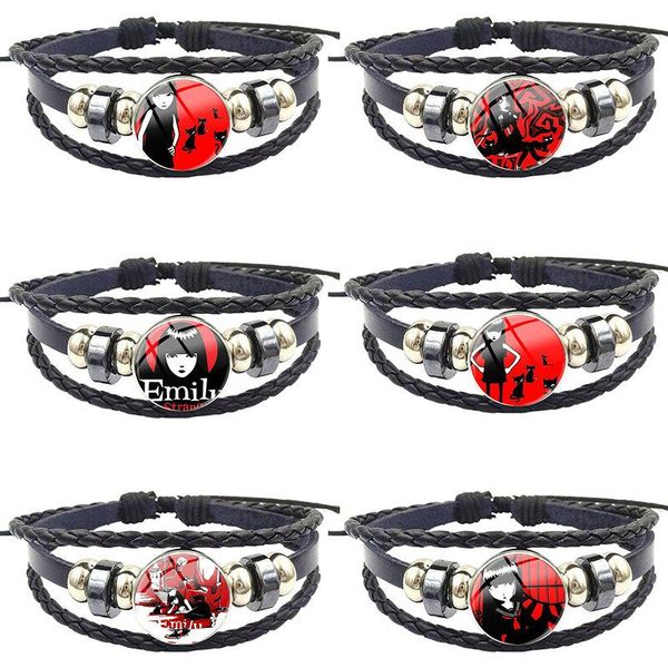 charm bracelets emily the strange plated antique vintage style black leather bracelet bangle jewellery for women girls handmade, Golden;silver
charm bracelets emily the strange plated antique vintage style black leather bracelet bangle jewellery for women girls handmade, Golden;silver