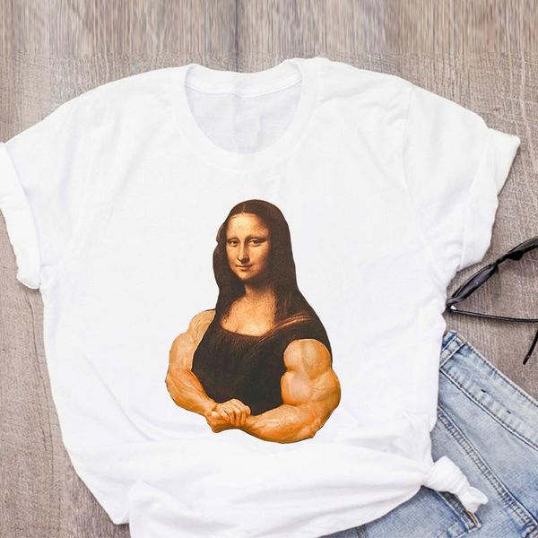 women's t-shirt mona lisa mask aesthetic harajuku t shirt women summer vintage 90s graphic tshirt fashion oversized short sleeve tees f, White
women's t-shirt mona lisa mask aesthetic harajuku t shirt women summer vintage 90s graphic tshirt fashion oversized short sleeve tees f, White