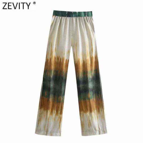 zevity women vintage color match tie dyed print casual straight pants femme chic elastic waist pocket summer long trousers p1136 211124, Black;white
zevity women vintage color match tie dyed print casual straight pants femme chic elastic waist pocket summer long trousers p1136 211124, Black;white