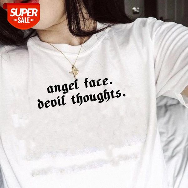 sunfiz YF Women Angel Face Devil Thoughts T-Shirt 90s Hipsters Cute Tee Grunge Style Fashion Shirt #988A, White
sunfiz YF Women Angel Face Devil Thoughts T-Shirt 90s Hipsters Cute Tee Grunge Style Fashion Shirt #988A, White