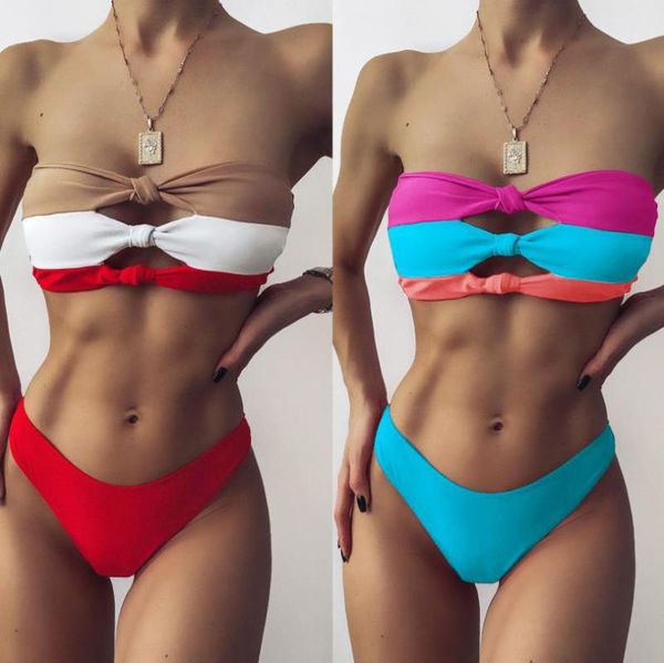 one-piece suits 2021 women's swimsuit bandeau bikini sets color block strapless hollow out swimwear summer bathing suit beachwear biqui
one-piece suits 2021 women's swimsuit bandeau bikini sets color block strapless hollow out swimwear summer bathing suit beachwear biqui