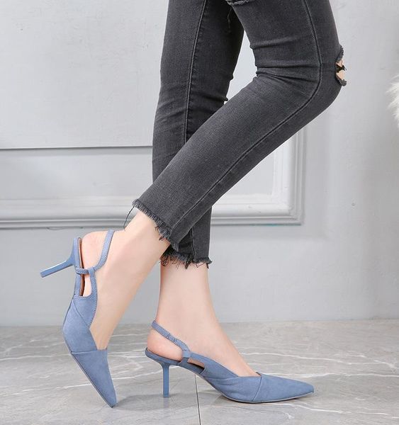 pointed heel sandals female shoe slip-on loafers summer women's blue shallow mouth stiletto girls open comfort beige elastic ban, Black
pointed heel sandals female shoe slip-on loafers summer women's blue shallow mouth stiletto girls open comfort beige elastic ban, Black