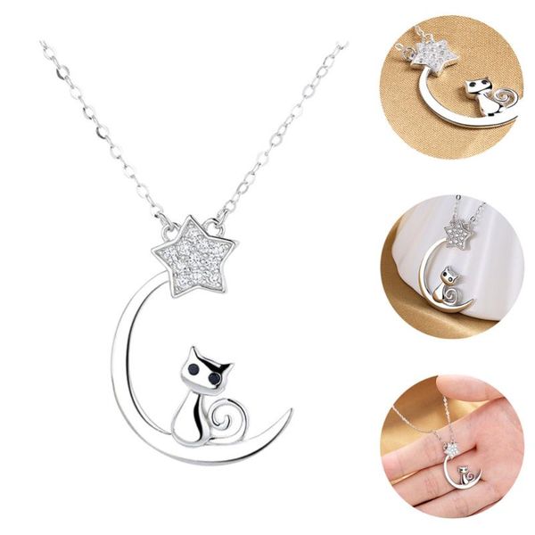 pendant necklaces moon and star neck necklace clavicle matching jewelry, Silver
pendant necklaces moon and star neck necklace clavicle matching jewelry, Silver