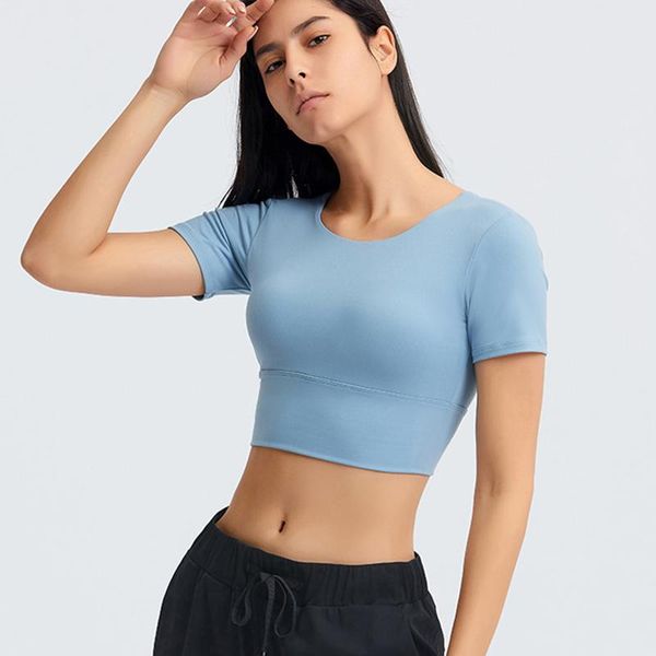 2021 sport women solid short sleeve yoag shirts with padded running gym fitness beautiful back t-shirts workout sportswear
2021 sport women solid short sleeve yoag shirts with padded running gym fitness beautiful back t-shirts workout sportswear