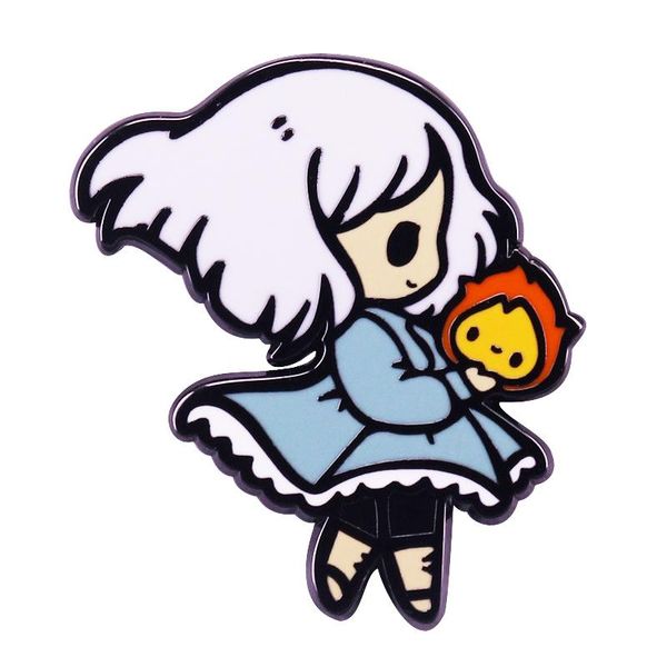 pins, brooches howl's moving castles cartoon anime movie miyazaki hayaos kawaii cute style gift for friends enamel lapel badge brooch, Gray
pins, brooches howl's moving castles cartoon anime movie miyazaki hayaos kawaii cute style gift for friends enamel lapel badge brooch, Gray
