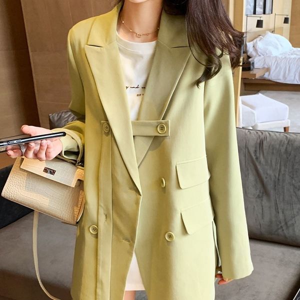 women spring double breasted blazers jackets vintage green female loose blazers casual street office lady belt outwears, Black;brown
women spring double breasted blazers jackets vintage green female loose blazers casual street office lady belt outwears, Black;brown