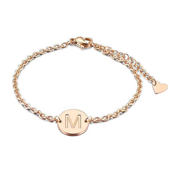 rose gold/sier tone initial bracelet 316l stainls steel disc pendant letter alphabet(6.5"+1.5") link bracelet chain, Golden;silver
rose gold/sier tone initial bracelet 316l stainls steel disc pendant letter alphabet(6.5"+1.5") link bracelet chain, Golden;silver