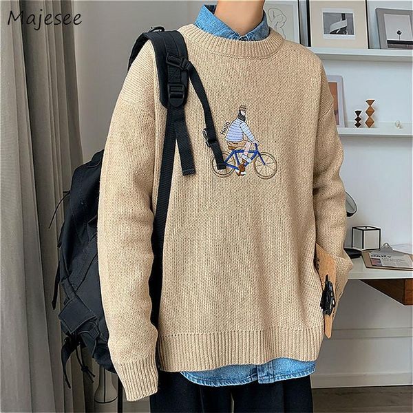 men's sweaters embroidery men pullovers thick autumn winter fashion simple all-match korean teens stylish mens sweater chic knitwear, White;black
men's sweaters embroidery men pullovers thick autumn winter fashion simple all-match korean teens stylish mens sweater chic knitwear, White;black