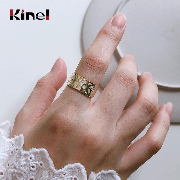 cluster rings kinel trendy vintage 925 sterling silver resin printing ring for women simple 18k gold plated open jewelry gift, Golden;silver
cluster rings kinel trendy vintage 925 sterling silver resin printing ring for women simple 18k gold plated open jewelry gift, Golden;silver
