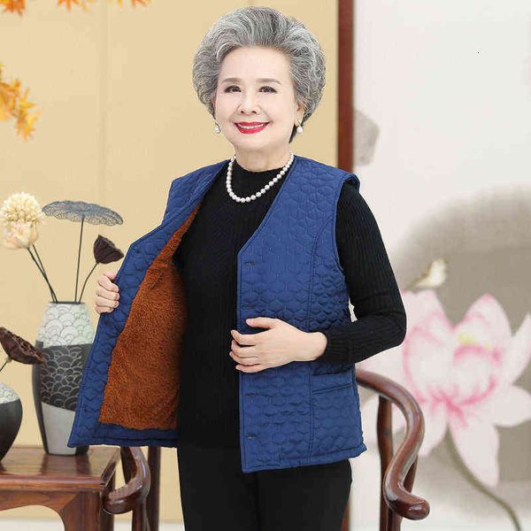 autumn and winter clothes, middle-aged elderly plush vest, down cotton et, grma's warm mom's foreign style vest coat, Black;white
autumn and winter clothes, middle-aged elderly plush vest, down cotton et, grma's warm mom's foreign style vest coat, Black;white