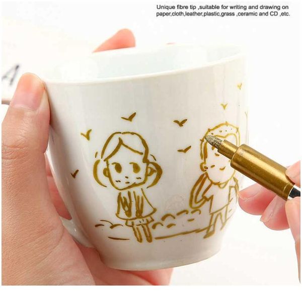 1.5mm diy metalic marker pens permanent paint metal fabric markers pens sharpie gold silver craftwork pen art painting jllxkk
1.5mm diy metalic marker pens permanent paint metal fabric markers pens sharpie gold silver craftwork pen art painting jllxkk