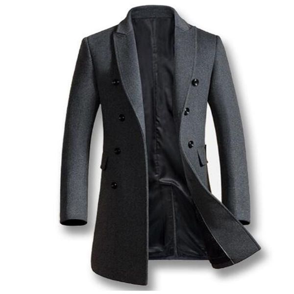 men's wool & blends 2021 men autumn winter trench coat overcoats jacket casual fashion slim fit large size peacoat hombre outwear, Black
men's wool & blends 2021 men autumn winter trench coat overcoats jacket casual fashion slim fit large size peacoat hombre outwear, Black