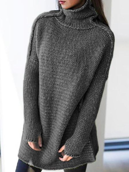 women's sweaters winter sweater knit turtleneck solid color pullover mid-length, White;black
women's sweaters winter sweater knit turtleneck solid color pullover mid-length, White;black