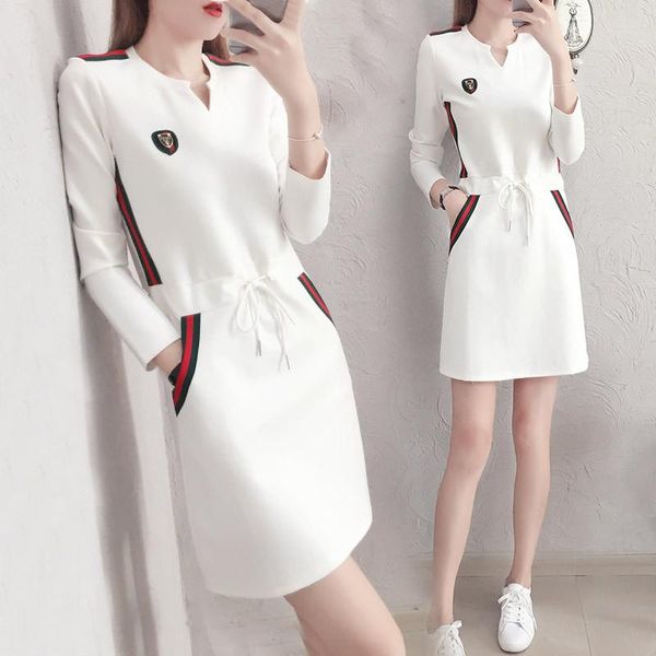 casual dresses 2021 plus size women's waist v-neck dress spring and autumn trend korean style slim mini, Black;gray
casual dresses 2021 plus size women's waist v-neck dress spring and autumn trend korean style slim mini, Black;gray