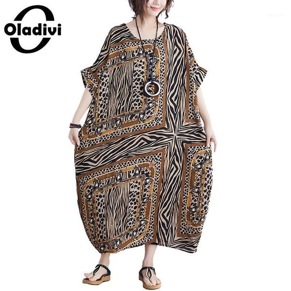 party dresses oladivi oversize plus size women apparel summer fashion print bohemian dress lady casual loose maxi long female vestidio, White;black 
party dresses oladivi oversize plus size women apparel summer fashion print bohemian dress lady casual loose maxi long female vestidio, White;black