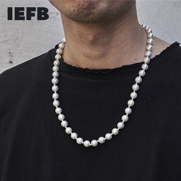 iefb mens's accessories fashion hip hop titanium steel splicing white pearl necklace 2021 high street 9y5509, Silver
iefb mens's accessories fashion hip hop titanium steel splicing white pearl necklace 2021 high street 9y5509, Silver