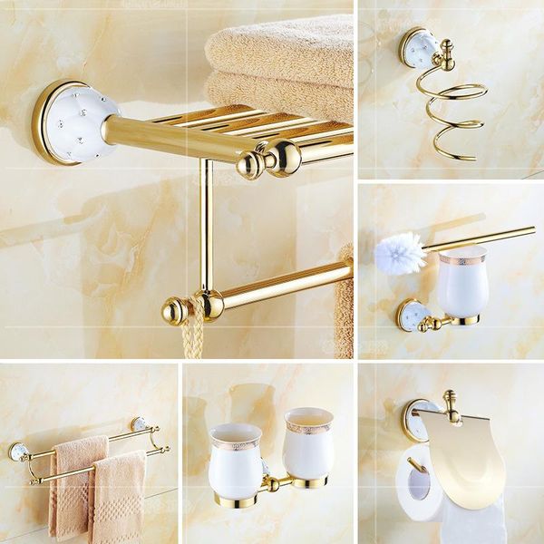 bathroom set diamond inlaid bathroom fixture toilet brush holder vacuum coating hardware gold accesorios para bano dorados
bathroom set diamond inlaid bathroom fixture toilet brush holder vacuum coating hardware gold accesorios para bano dorados
