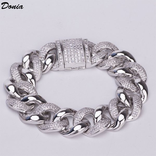 donia jewelry fashion europe and america hiphop hip hop bracelet micro inlaid zircon men's bracelet cuban chain, Black
donia jewelry fashion europe and america hiphop hip hop bracelet micro inlaid zircon men's bracelet cuban chain, Black