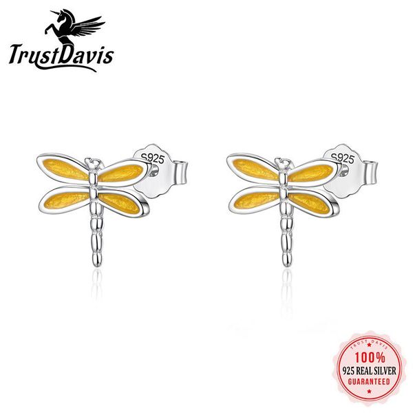 stud trustdavis real 925 sterling silver simple dragonfly insect earrings women cute girlfriend gift party wedding jewelry f170, Golden;silver
stud trustdavis real 925 sterling silver simple dragonfly insect earrings women cute girlfriend gift party wedding jewelry f170, Golden;silver