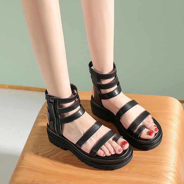 sandals 2021 strappy genuine leather zip thong flip flops platform flat shoes fashion leisure thick bottom chunky wedges women, Black
sandals 2021 strappy genuine leather zip thong flip flops platform flat shoes fashion leisure thick bottom chunky wedges women, Black