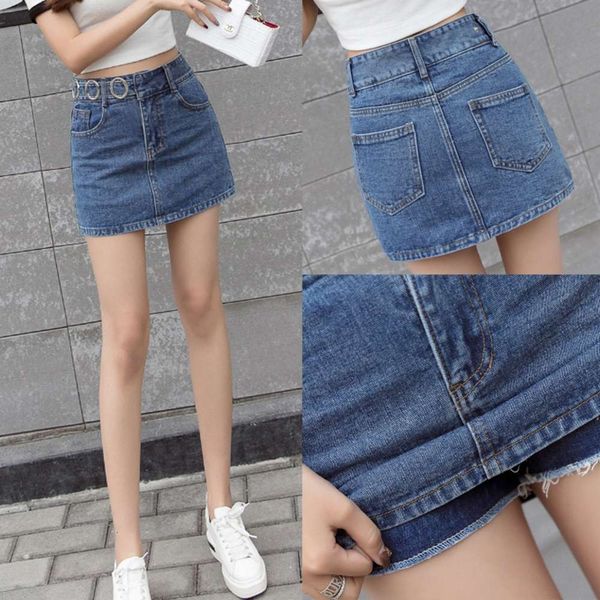 denim spring women's 2021 new high waist slim a-line bag hip short anti light shorts skirt, Blue
denim spring women's 2021 new high waist slim a-line bag hip short anti light shorts skirt, Blue