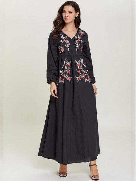 mc9013 dignified fashion women's large black ethnic embroidery v-neck arab dress casual dress turkish long sleeve musulman, Red
mc9013 dignified fashion women's large black ethnic embroidery v-neck arab dress casual dress turkish long sleeve musulman, Red