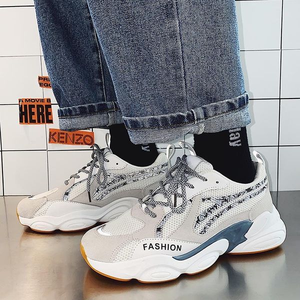 2021 spring daddy shoes male student sports casual korean fashion running net, Black;white
2021 spring daddy shoes male student sports casual korean fashion running net, Black;white