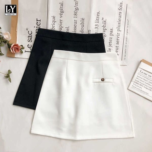 ly varey lin summer office lady solid color white high waist mini skirts women sweet slim black a-line female 210526
ly varey lin summer office lady solid color white high waist mini skirts women sweet slim black a-line female 210526