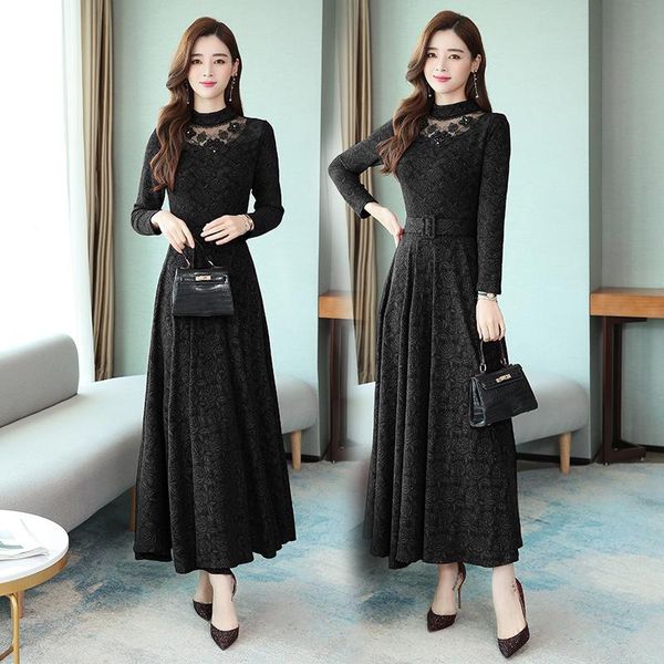 casual dresses spring autumn floral printed women long sleeve lace hollow out slim party female vintage a-line dress, Black;gray
casual dresses spring autumn floral printed women long sleeve lace hollow out slim party female vintage a-line dress, Black;gray