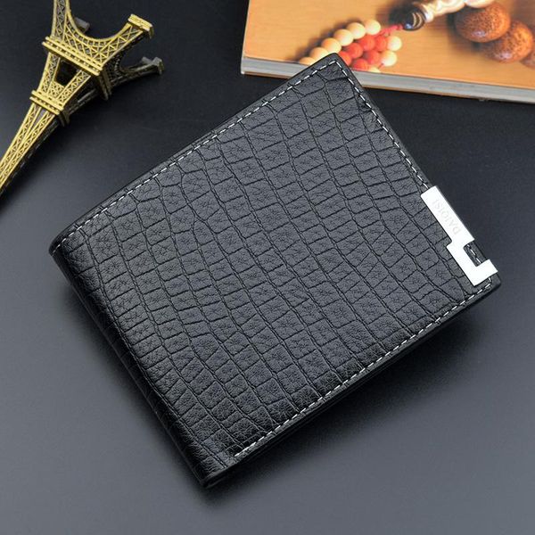 wallets men's style wallet short coin purses crocodile pattern soft money clip male fashion horizontal metal plate card holder, Red;black
wallets men's style wallet short coin purses crocodile pattern soft money clip male fashion horizontal metal plate card holder, Red;black