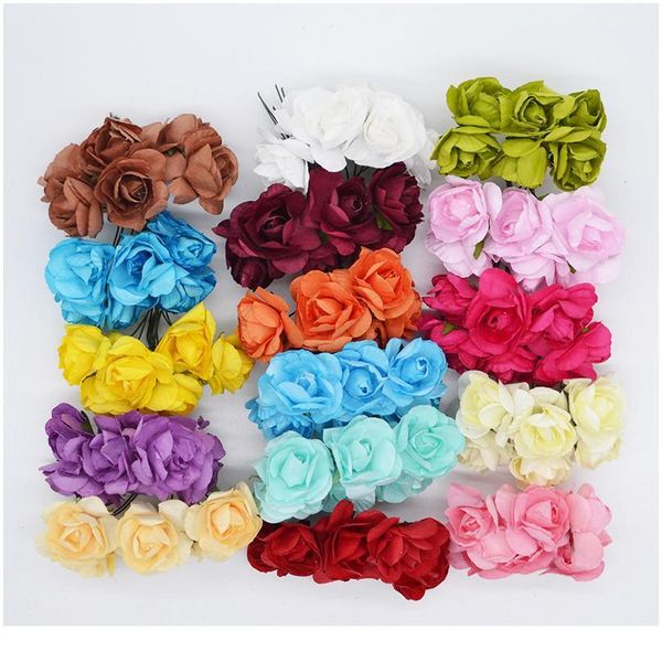 72pcs/lot 3cm multicolor artificial azaleas paper flower bouquet for wedding party decoration home diy fake wreaths qylklj 
72pcs/lot 3cm multicolor artificial azaleas paper flower bouquet for wedding party decoration home diy fake wreaths qylklj