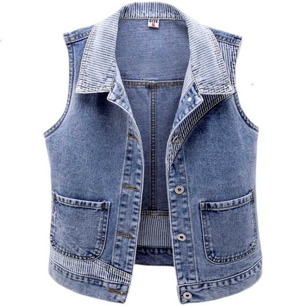 women's vests spring plus size 3xl vintage denim vest women short wild stripe splicing slim sleeveless jacket female wai pzw8, Black;white
women's vests spring plus size 3xl vintage denim vest women short wild stripe splicing slim sleeveless jacket female wai pzw8, Black;white