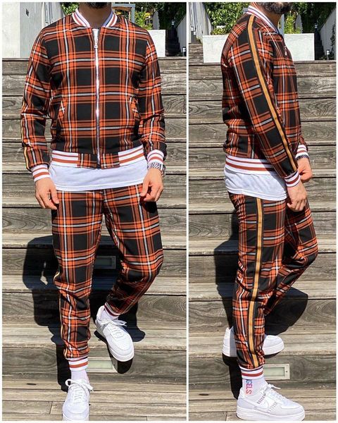 2021 new gentlemen of the fashionable sport suit plaid-branded with + men's sweatpants 2-piece sets 5h5k, Gray
2021 new gentlemen of the fashionable sport suit plaid-branded with + men's sweatpants 2-piece sets 5h5k, Gray
