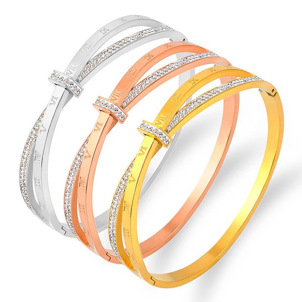 bangles bracelets overseas gold silver rose popular titanium steel bracelet with diamond stainless jewelry women's, Black
bangles bracelets overseas gold silver rose popular titanium steel bracelet with diamond stainless jewelry women's, Black