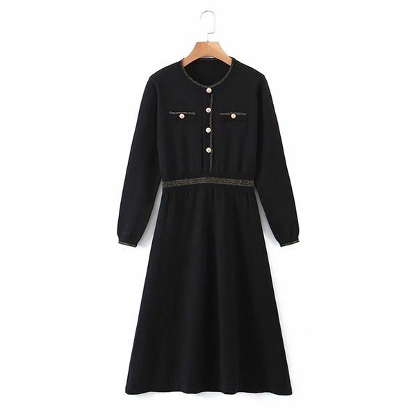 summer women small fragrance temperament waist slimming round neck long sleeve female knitted dress 210531, Black;gray
summer women small fragrance temperament waist slimming round neck long sleeve female knitted dress 210531, Black;gray