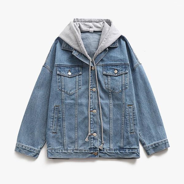 women's jackets spring autumn women denim jacket casual cotton loose fashion hooded jeans 2021 lady basic coats outerwear wj130, Black;brown
women's jackets spring autumn women denim jacket casual cotton loose fashion hooded jeans 2021 lady basic coats outerwear wj130, Black;brown
