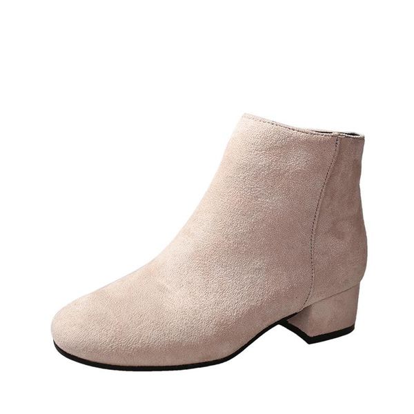 boots platform fashion designer women's in spring and autumn 2021 simple suede all kinds of, Black